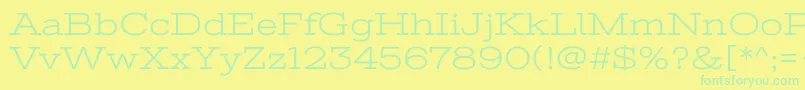 StintultraexpandedRegular Font – Green Fonts on Yellow Background