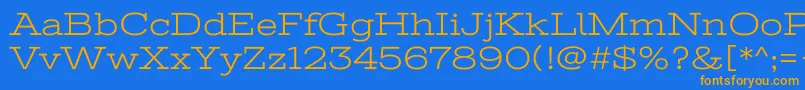 StintultraexpandedRegular Font – Orange Fonts on Blue Background