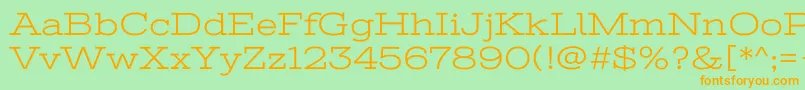 StintultraexpandedRegular Font – Orange Fonts on Green Background