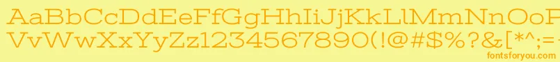 StintultraexpandedRegular Font – Orange Fonts on Yellow Background