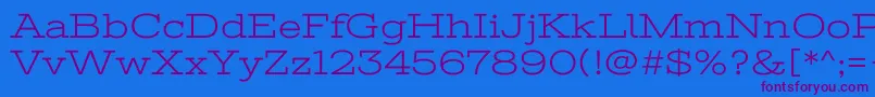 StintultraexpandedRegular Font – Purple Fonts on Blue Background