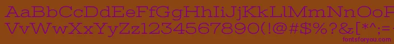 StintultraexpandedRegular Font – Purple Fonts on Brown Background