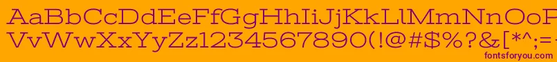 StintultraexpandedRegular Font – Purple Fonts on Orange Background