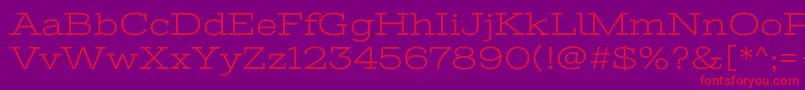 StintultraexpandedRegular Font – Red Fonts on Purple Background