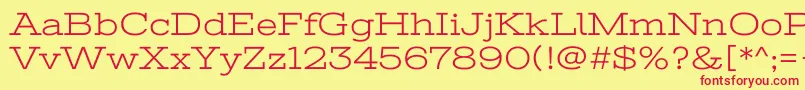 StintultraexpandedRegular Font – Red Fonts on Yellow Background