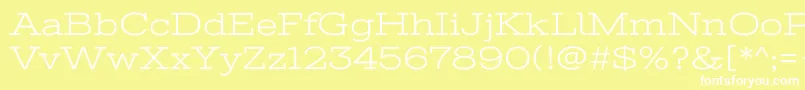 StintultraexpandedRegular Font – White Fonts on Yellow Background