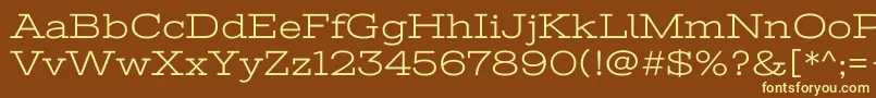 StintultraexpandedRegular Font – Yellow Fonts on Brown Background