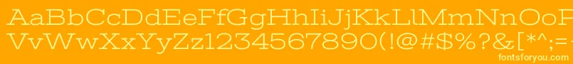 StintultraexpandedRegular Font – Yellow Fonts on Orange Background