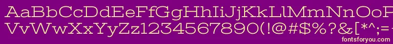 StintultraexpandedRegular Font – Yellow Fonts on Purple Background