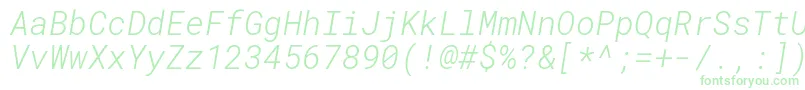 RobotomonoLightitalic Font – Green Fonts