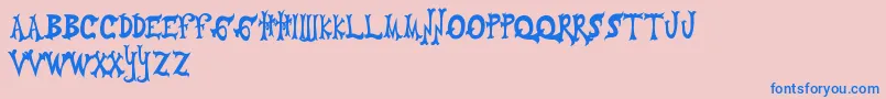 Vaquerojado Font – Blue Fonts on Pink Background