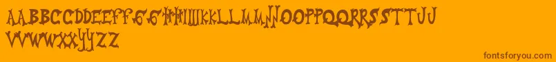 Vaquerojado Font – Brown Fonts on Orange Background