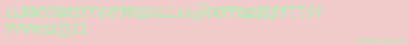 Vaquerojado Font – Green Fonts on Pink Background