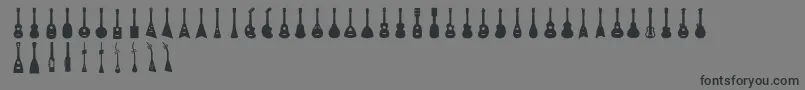 Ukulele Font – Black Fonts on Gray Background