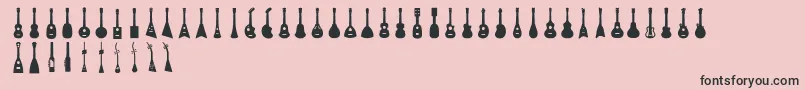 Ukulele Font – Black Fonts on Pink Background