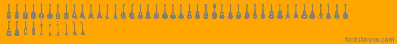 Ukulele Font – Gray Fonts on Orange Background