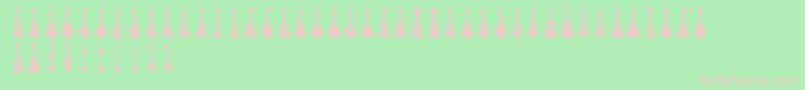 Ukulele Font – Pink Fonts on Green Background