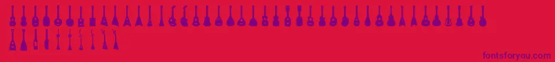 Ukulele Font – Purple Fonts on Red Background