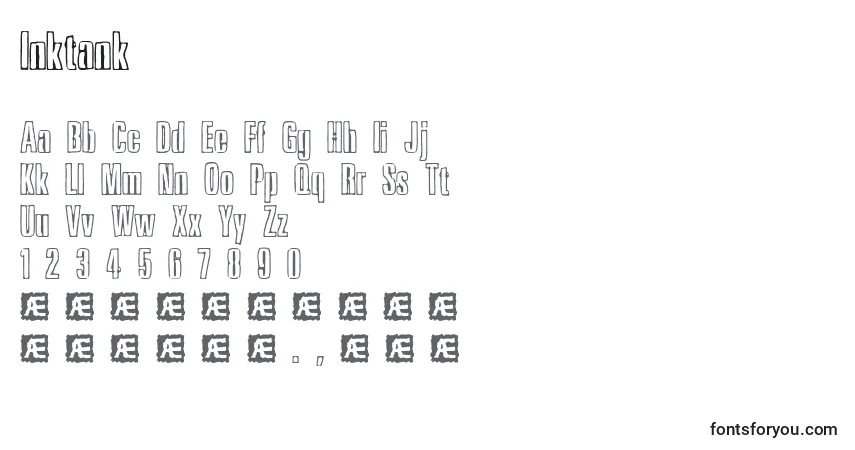 Inktank-fontti – aakkoset, numerot, erikoismerkit