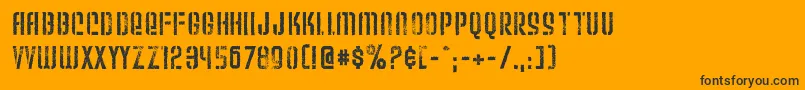 Weltu ffy Font – Black Fonts on Orange Background