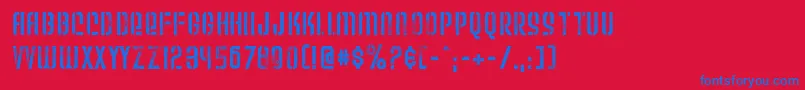 Weltu ffy Font – Blue Fonts on Red Background