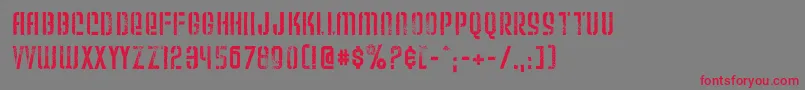 Weltu ffy Font – Red Fonts on Gray Background