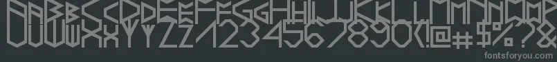 Шрифт Runelike – серые шрифты на чёрном фоне