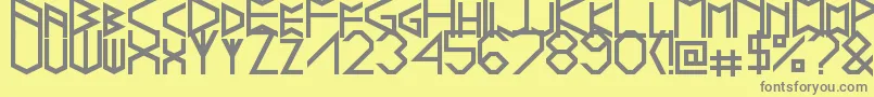 Runelike Font – Gray Fonts on Yellow Background