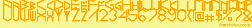 Runelike Font – Orange Fonts on Yellow Background