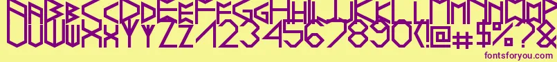 Runelike Font – Purple Fonts on Yellow Background
