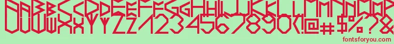 Runelike Font – Red Fonts on Green Background