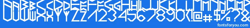 Runelike Font – White Fonts on Blue Background