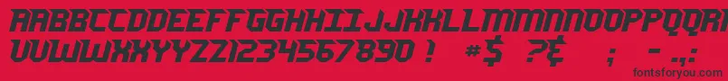 JerseySharp Font – Black Fonts on Red Background