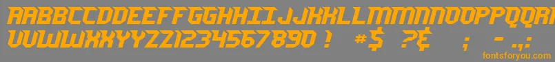Police JerseySharp – polices orange sur fond gris