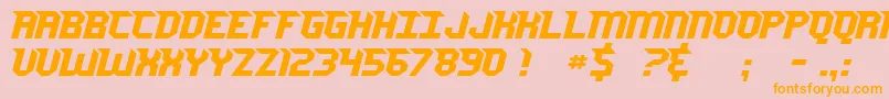 JerseySharp Font – Orange Fonts on Pink Background