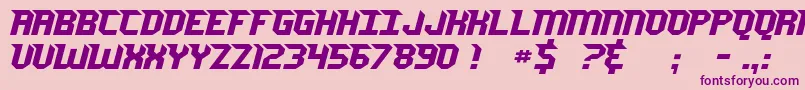 JerseySharp Font – Purple Fonts on Pink Background