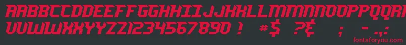 JerseySharp Font – Red Fonts on Black Background