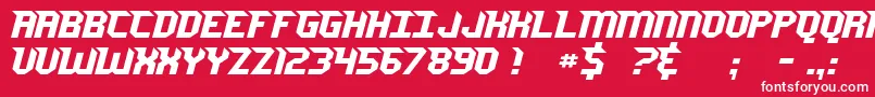 JerseySharp Font – White Fonts on Red Background
