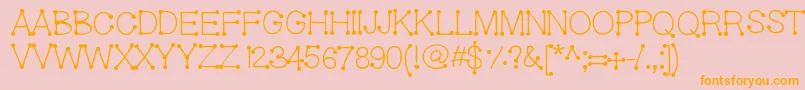 Geldoticaplainlightf Font – Orange Fonts on Pink Background