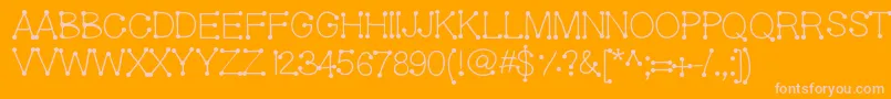 Geldoticaplainlightf Font – Pink Fonts on Orange Background