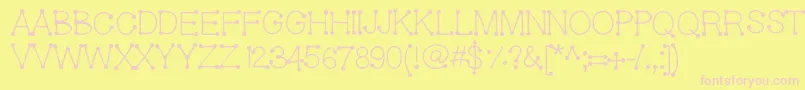 Geldoticaplainlightf Font – Pink Fonts on Yellow Background