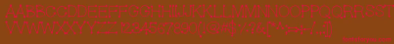 Geldoticaplainlightf Font – Red Fonts on Brown Background