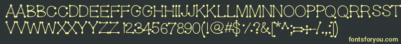 Geldoticaplainlightf Font – Yellow Fonts on Black Background