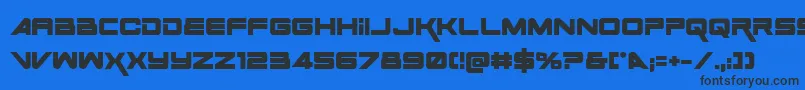 Space Ranger Bold Font – Black Fonts on Blue Background