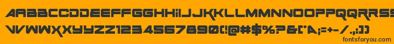 Space Ranger Bold-fontti – mustat fontit oranssilla taustalla