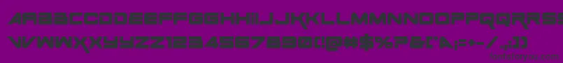 Space Ranger Bold-Schriftart – Schwarze Schriften auf violettem Hintergrund