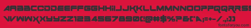 Шрифт Space Ranger Bold – чёрные шрифты на красном фоне