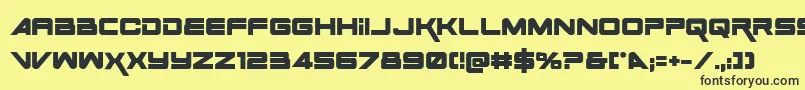 Шрифт Space Ranger Bold – чёрные шрифты на жёлтом фоне