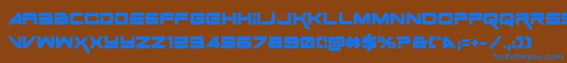 Space Ranger Bold-fontti – siniset fontit ruskealla taustalla