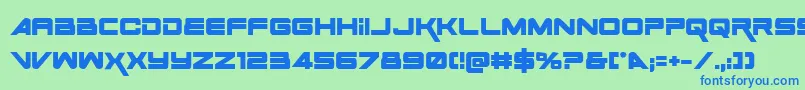 Space Ranger Bold-fontti – siniset fontit vihreällä taustalla
